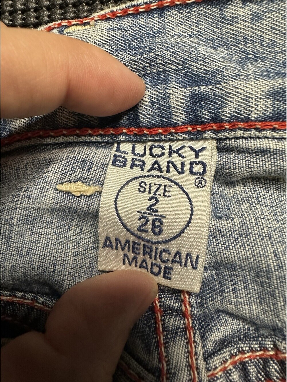 VTG 90s Lucky Brand Jeans USA Made Women’s 26 Acid Wash High Rise Mom Denim